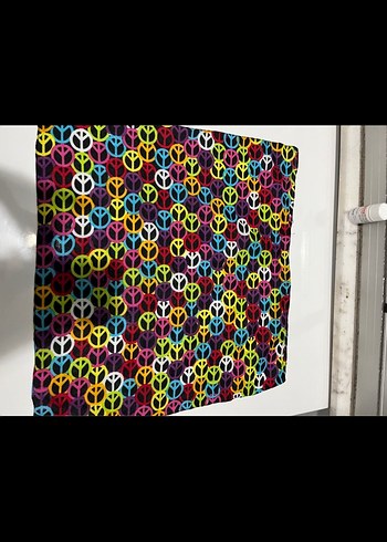 Renkli Kadın Fular - Kurdele Detaylı - Görsel 3