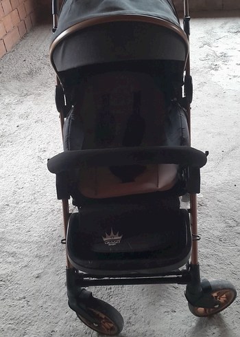 Kahverengi Bebek Arabası Siyah Kumaş puset dahil - Görsel 5