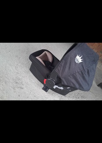 Kahverengi Bebek Arabası Siyah Kumaş puset dahil - Görsel 3