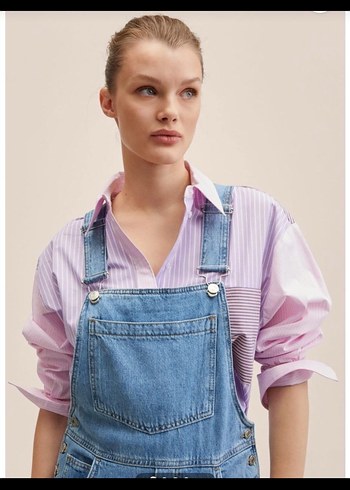 Mavi Denim Kadın Midi Tulum - Görsel 2