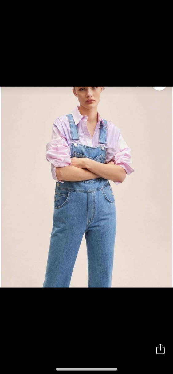 Mavi Denim Kadın Midi Tulum - Görsel 5