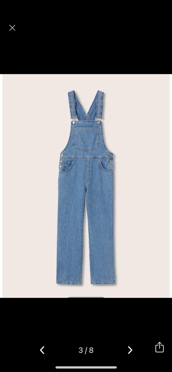 Mavi Denim Kadın Midi Tulum - Görsel 3