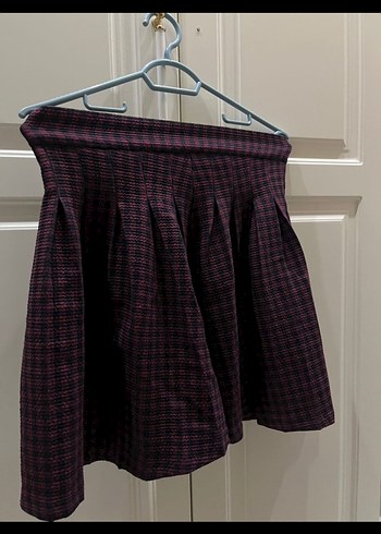 Bordo Piliseli Midi Kadın Etek - Görsel 2