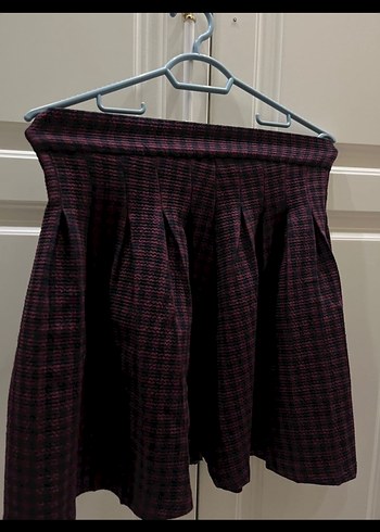 Bordo Piliseli Midi Kadın Etek - Görsel 3