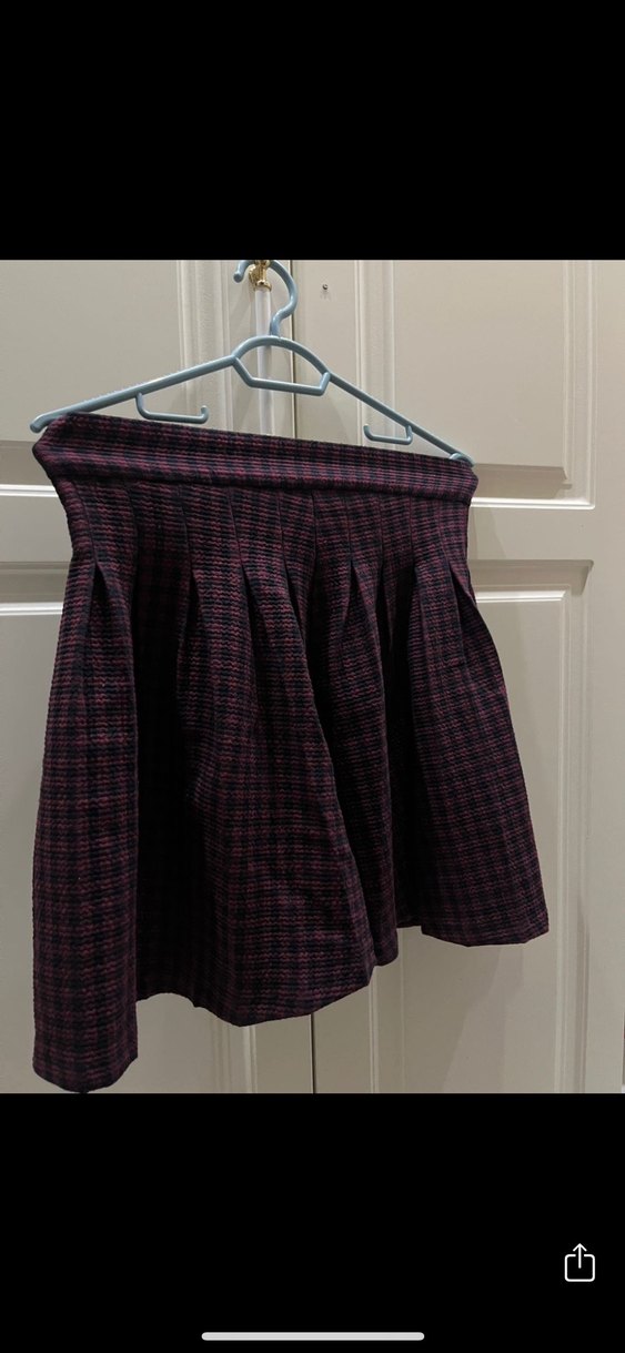 Bordo Piliseli Midi Kadın Etek - Görsel 2