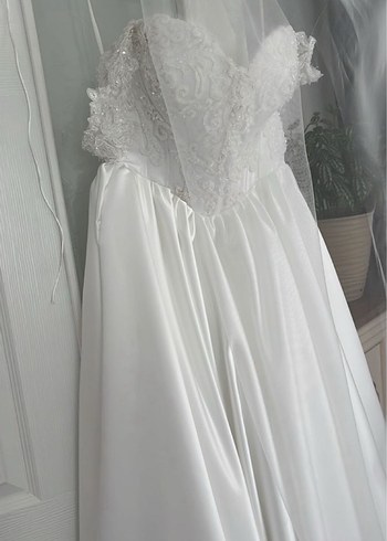 Modern Klasik Straplez A-Line Gelinlik - Görsel 3