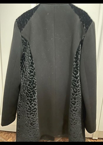 Düğmeli Kadın Kaban Siyah - Görsel 2