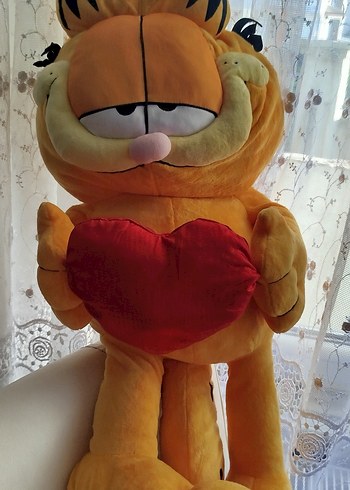 Garfield Peluş Oyuncak Kalpli Büyük Boy