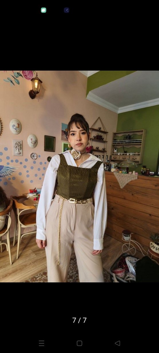 haki zebra korse bustiyer - Görsel 3