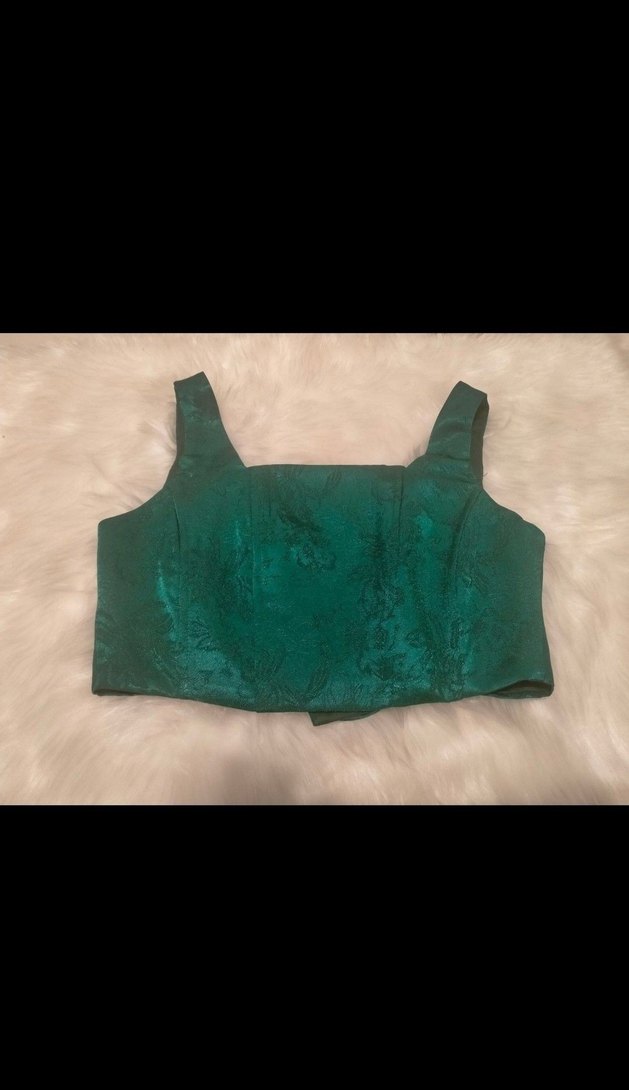 zümrüt yeşili korse büstiyer - Görsel 4