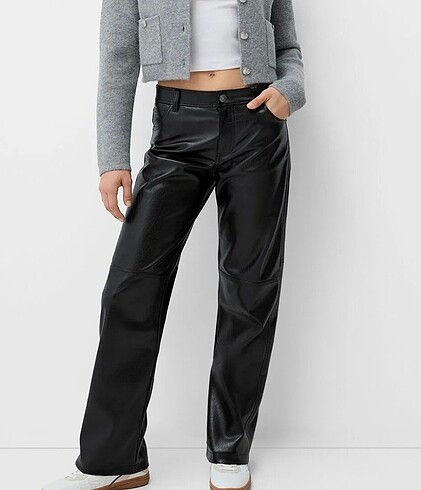 Bershka deri pantolon