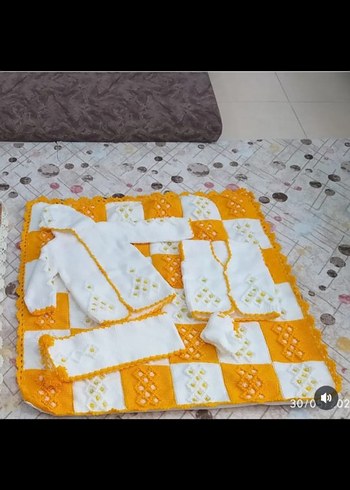 Nakışlı Mavi Bebek Önlüğü sipariş üzerine işlenir haz - Görsel 2