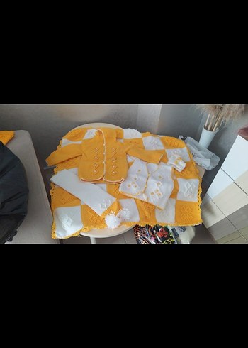 Nakışlı Mavi Bebek Önlüğü sipariş üzerine işlenir haz - Görsel 7