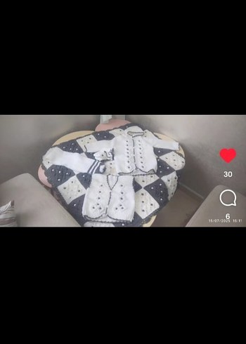 Nakışlı Mavi Bebek Önlüğü sipariş üzerine işlenir haz - Görsel 10