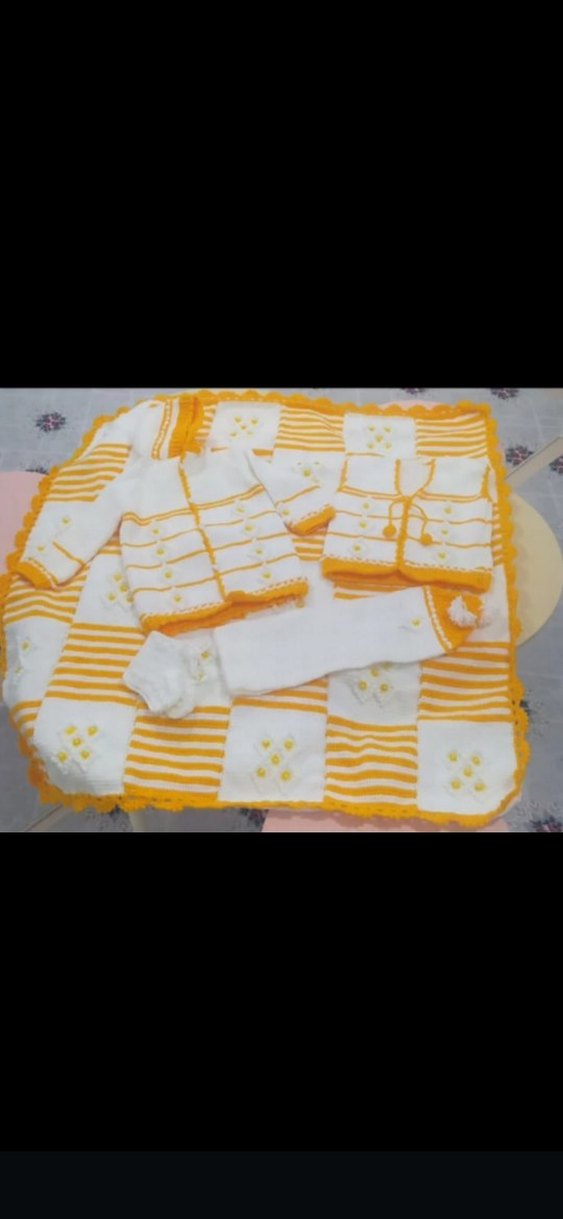 Nakışlı Mavi Bebek Önlüğü sipariş üzerine işlenir haz - Görsel 5