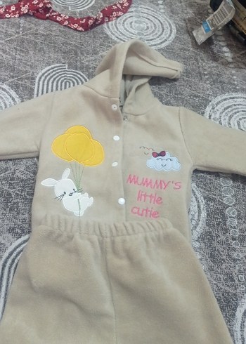 Pembe Nakışlı Bebek Kız Tulumu - Görsel 2