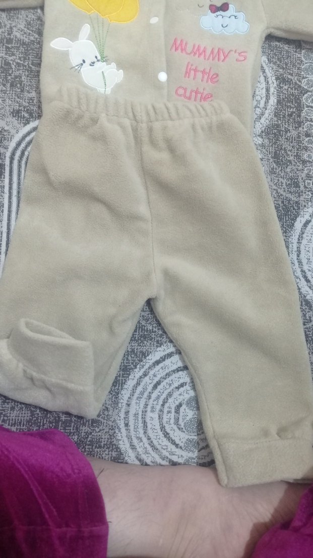 Pembe Nakışlı Bebek Kız Tulumu - Görsel 3