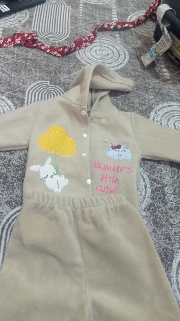 Pembe Nakışlı Bebek Kız Tulumu - Görsel 2