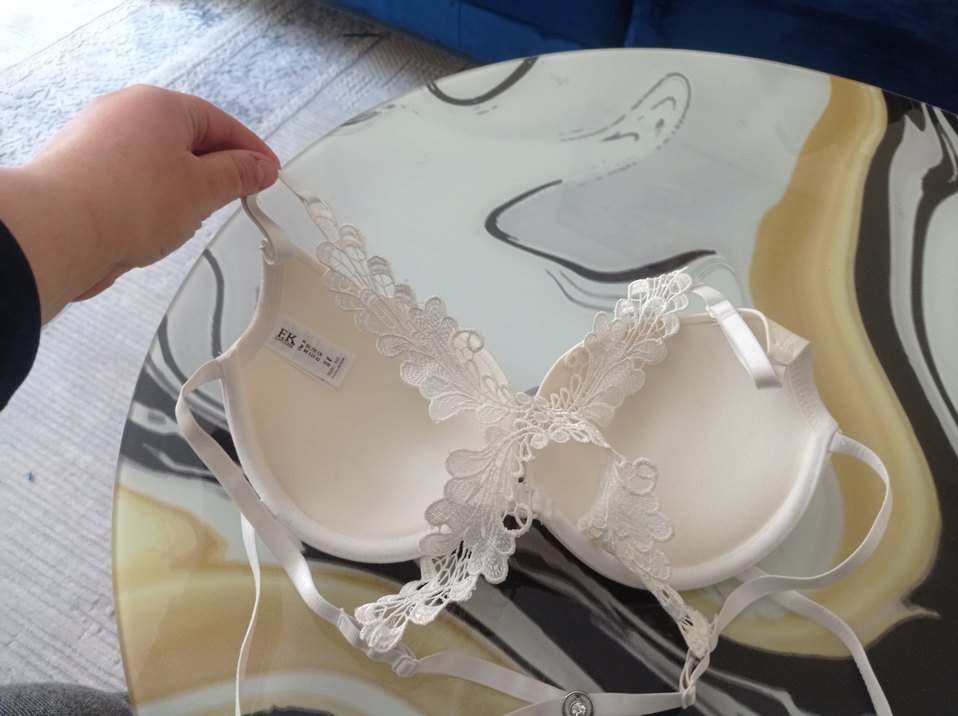 Beyaz Minimalist Midi Sütyen - Görsel 2