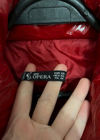 Parlak Kırmızı Kadın Kışlık Mont - Görsel 3