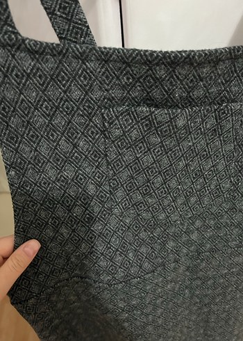 Kadın Gri Örgü Kısa Elbise - Görsel 2