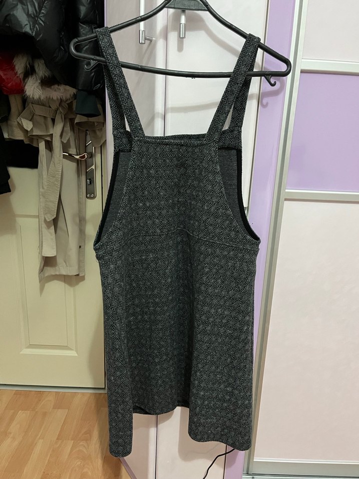 Kadın Gri Örgü Kısa Elbise - Görsel 4