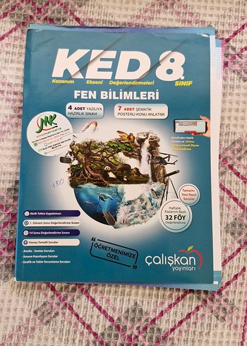 KED 8. Sınıf Fen Bilimleri Sınav Hazırlık Kitabı