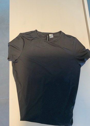 H&M Gri kısa kollu salaş elbise