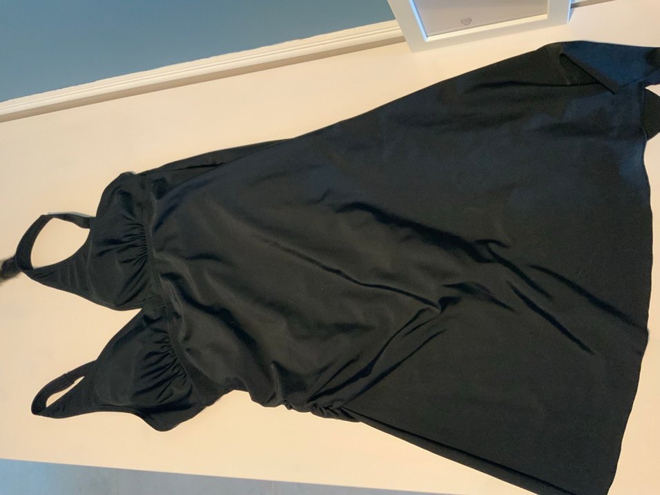 Siyah Drapeli Mini Kadın Mayo - Görsel 3