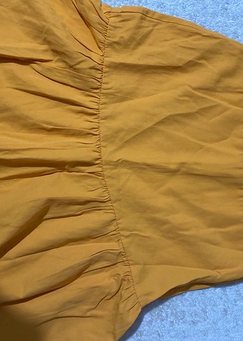 Sarı Mini Kadın Kumaş etek - Görsel 3