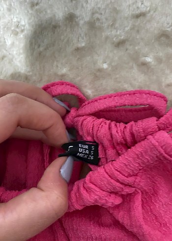 Pembe crop bluz - Görsel 2