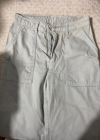 Bej Kadın Keten Kumaş Pantolon - Görsel 2