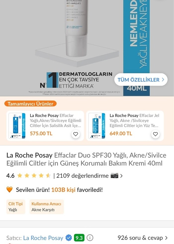 La roche posay effectlar duo spf+30 - Görsel 3