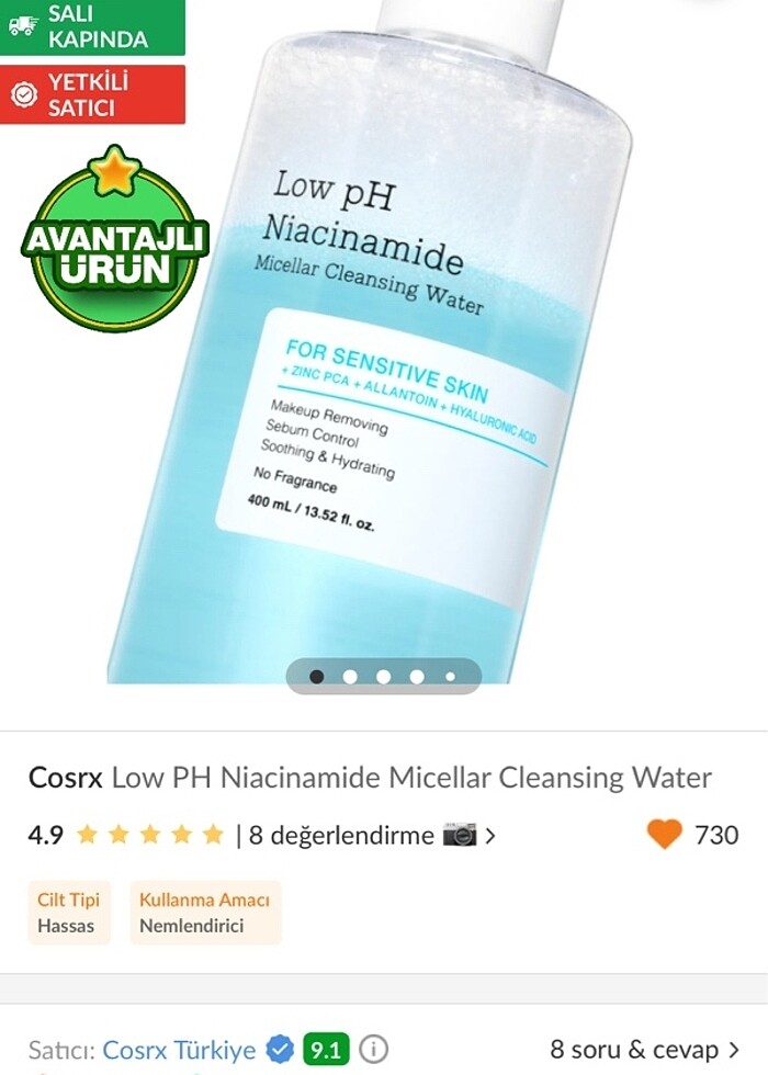 Cosrx Low Ph Miceller Suyu - Görsel 3