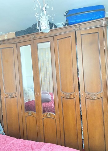 6 kapılı 2 aynalı Ankara Dolabı Taş Gibi - Görsel 2