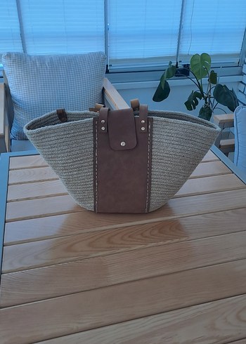 Diğer Hasır Kahverengi Süet Kemer Detaylı Bohem Kadın Çantası