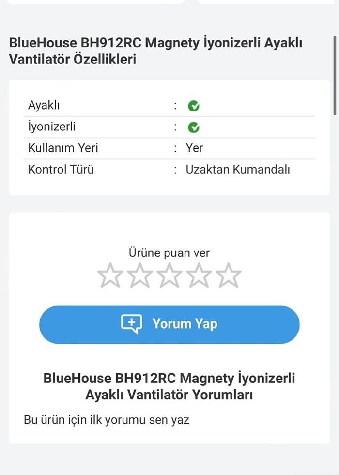 Blue house vantilatör - Görsel 2