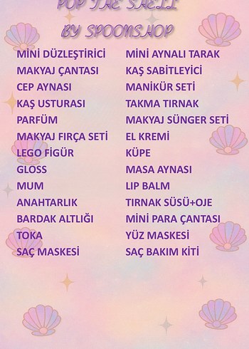 Diğer Pop The Shell 5 adet