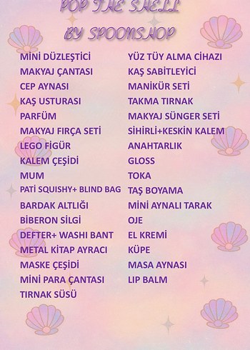 Diğer Pop the Shell 20 adet