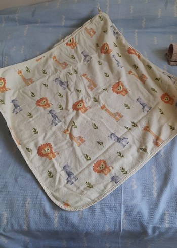 Bebekler için pastel renkli hayvan desenli havlu - Görsel 2