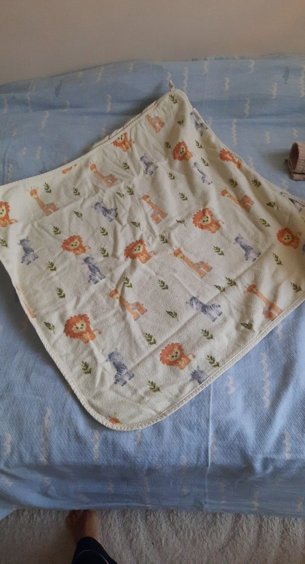 Bebekler için pastel renkli hayvan desenli havlu - Görsel 2