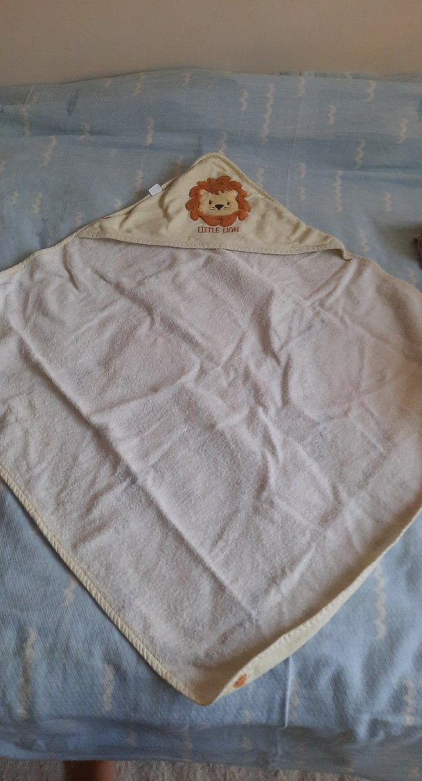 Bebekler için pastel renkli hayvan desenli havlu - Görsel 3