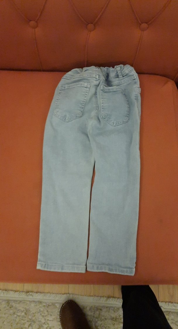 Erkek Çocuk Bol Kesim Bej Denim Pantolon - Görsel 2