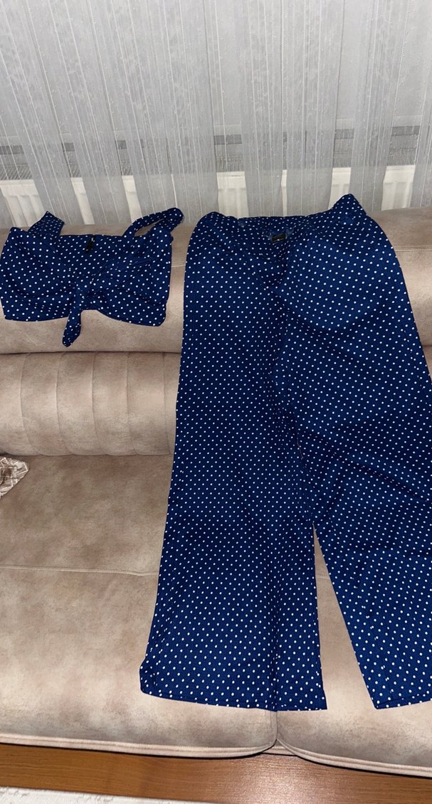 Lacivert Puantiyeli Hamile Takım - Görsel 2