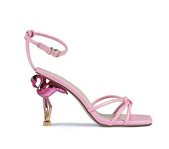 Twist Twist Pembe Flamingo Topuklu Ayakkabı