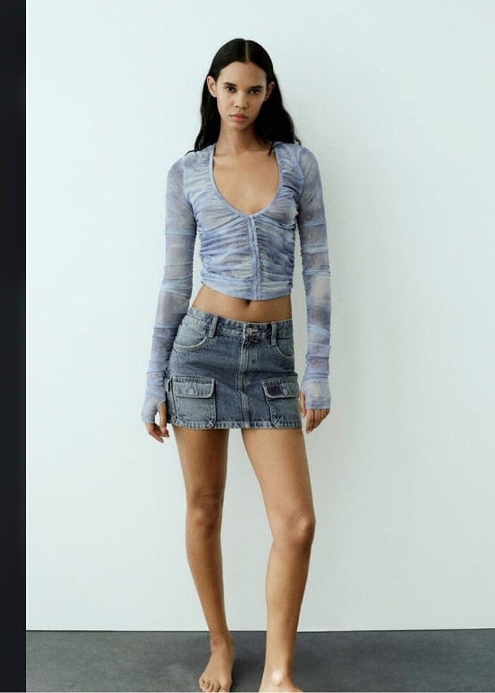 Zara tül bluz - Görsel 2