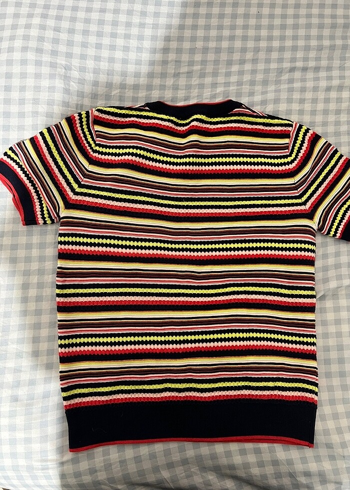 Zara Vintage Renkli Triko Süveter - Görsel 2