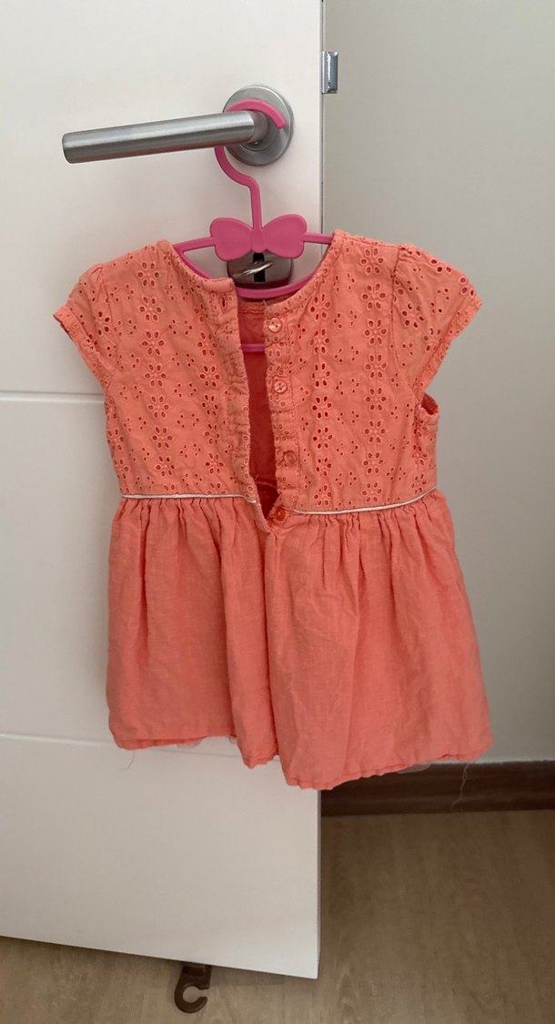 Kız Çocuk Pembe Dantel Elbise - Görsel 2