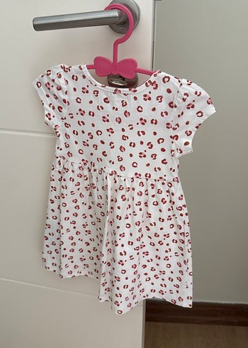 Renkli Desenli Kız Çocuk Kısa Kollu Elbise - Görsel 2