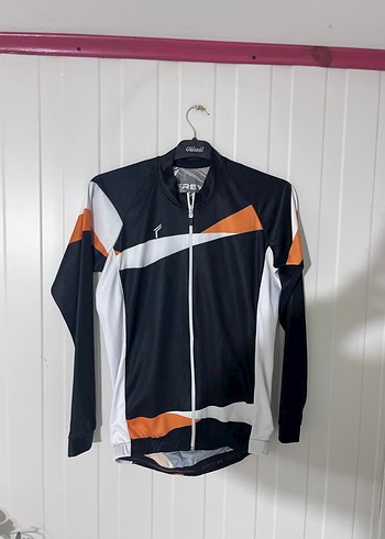 Erkek Siyah Bisiklet Forması, Fermuarlı, Uzun Kollu - Görsel 4